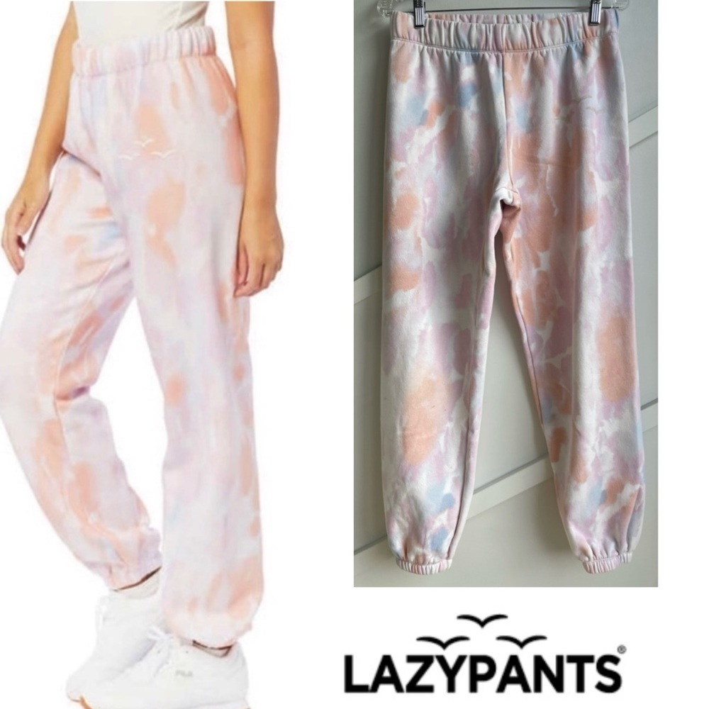 The Lazypants Joggers Rainbow Tie Dye Cotton sweatpants size M